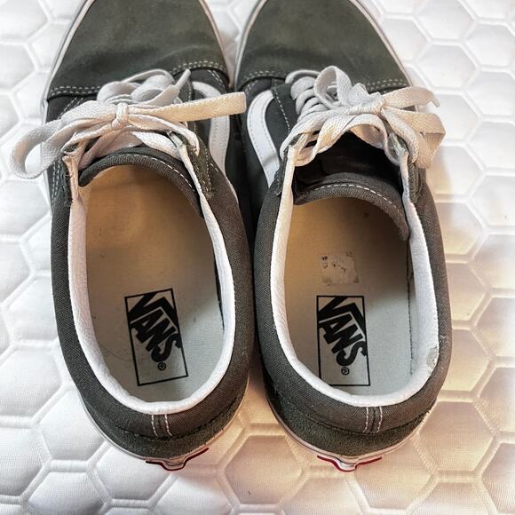 Vans Old Skool Olive Green White Men’s Size 10 Classic Skate Shoes - Picture 7 of 7